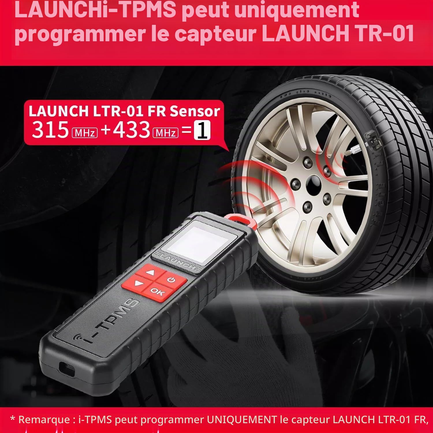LAUNCH X-431 i-TPMS Outil de Réapprentissage TPMS Détecteur de Pression des Pneus, Activation/Réapprentissage/Programmation des Capteurs, Fonctionne w/ X431 Scanners/i-TPMS APP(peut être utilisé seul)