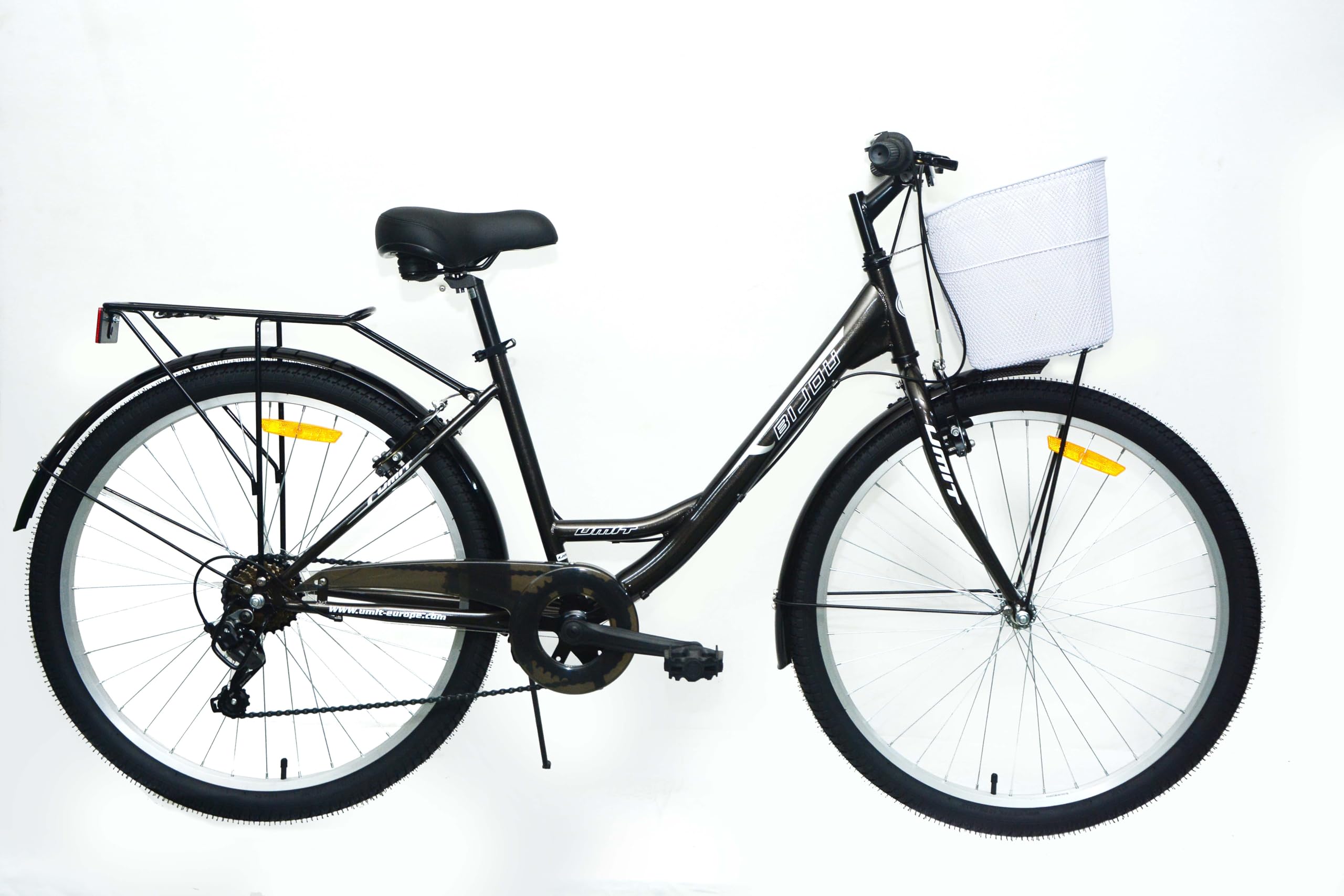 ️ Bicicleta Paseo Mujer 26 Pulgadas | Bicicleta con 7 velocidades + Cesta + Portaequipajes | Elegante y Cómoda para Mujer
