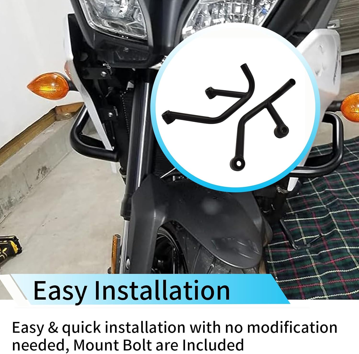 Motorcycle Crash Bar Accessories, Engine Guard Crash Bar Bumper Frame Falling Protector Compatible with Ya&ma&ha FZ-09 MT-09 FZ09 MT09 FZ MT 09 2015-2020