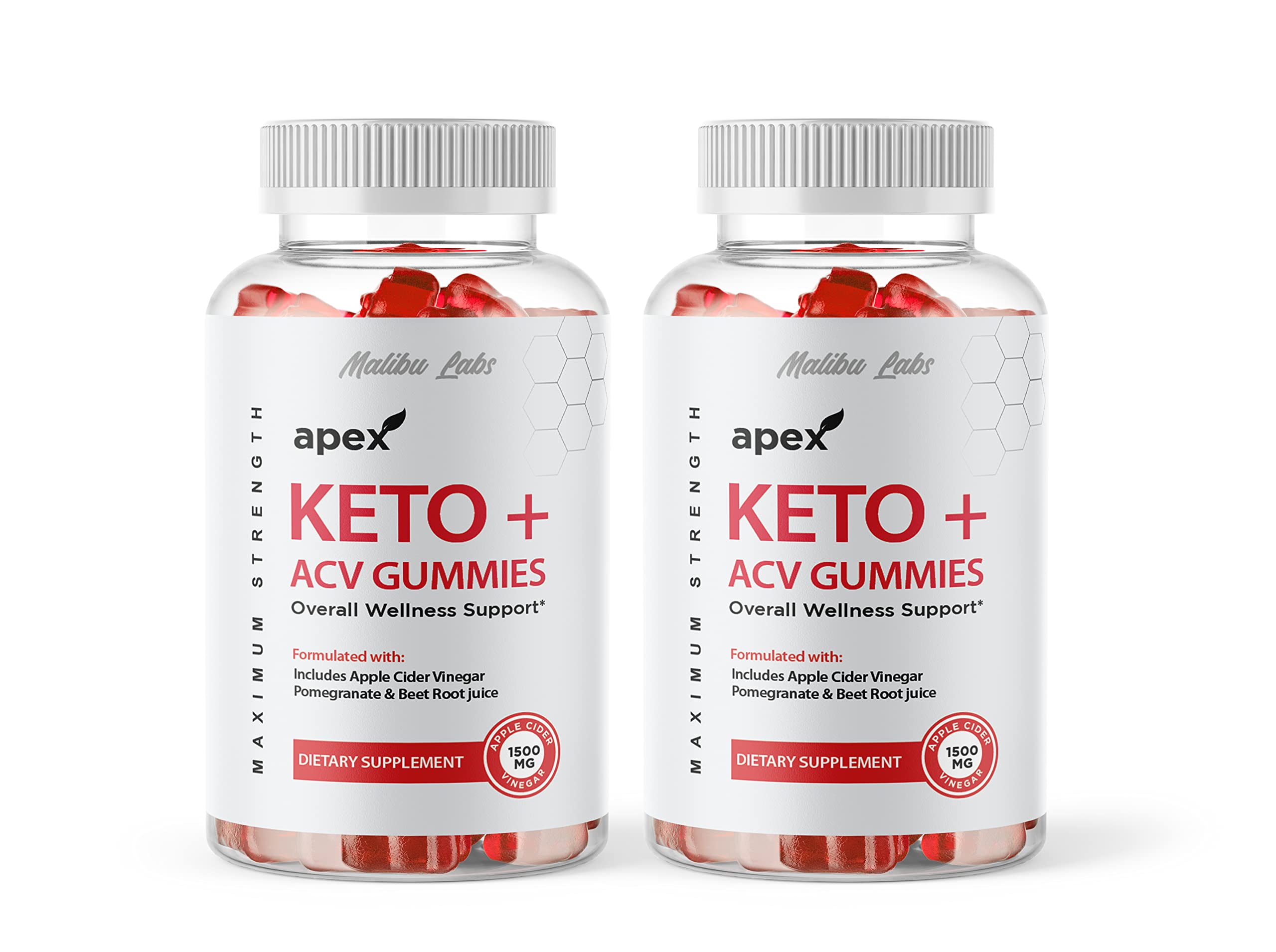 Apex Keto ACV Gummies, Apple Cider Vinegar Ketosis, New Strong Time Released Formula, 1500mg Once a Day, Ketogenic Support Supplement, Go Extra Gummy, (2 Pack) 60 Day Supply Tank
