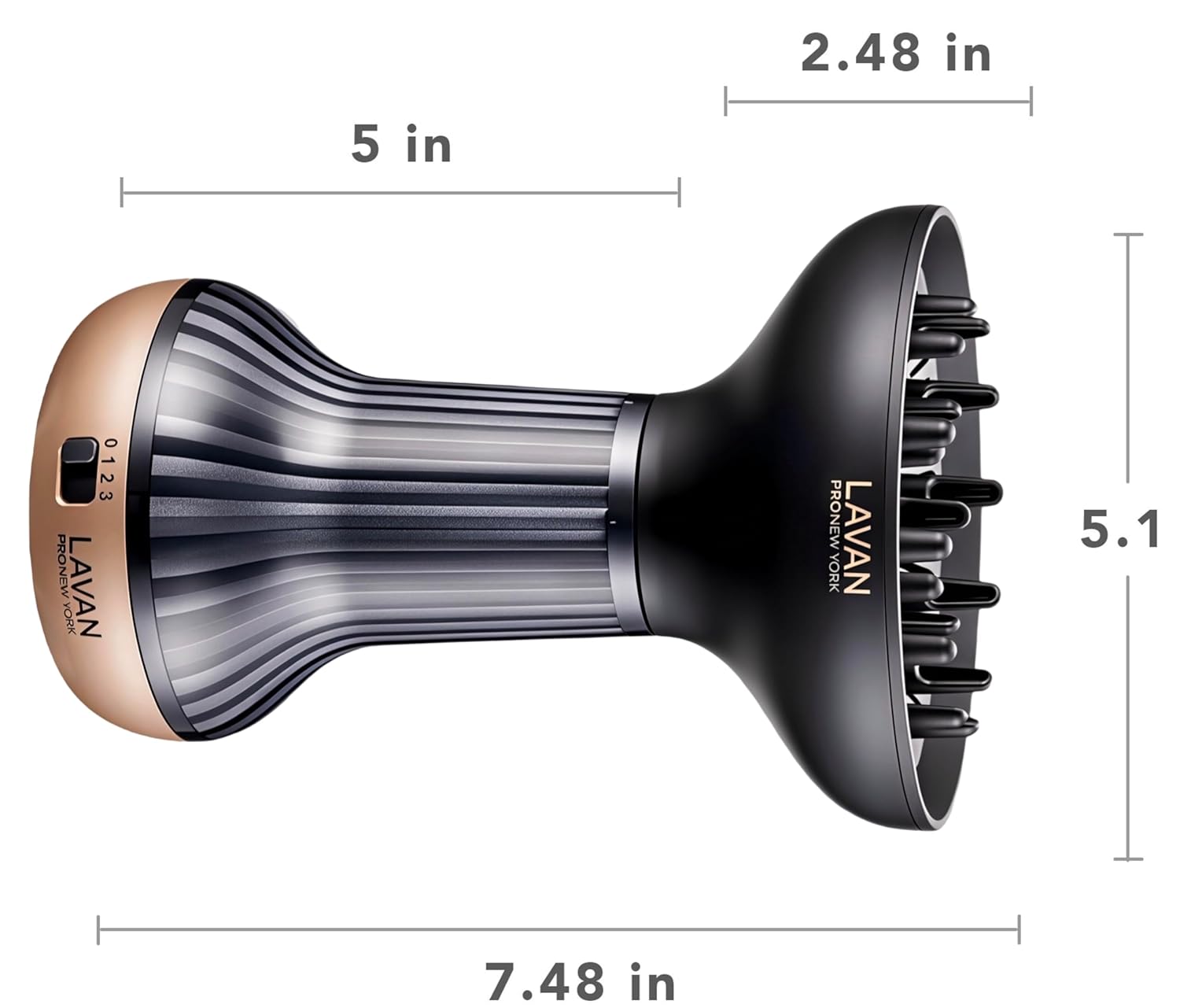 Diffuser Hair Dryer for Curly Hair – Ionic Technology Hair Dryer with Adjustable Heat & Speed Settings for Frizz-Free, Defined Curls, Lightweight Hair Dryer, Wavy And Curly Hair