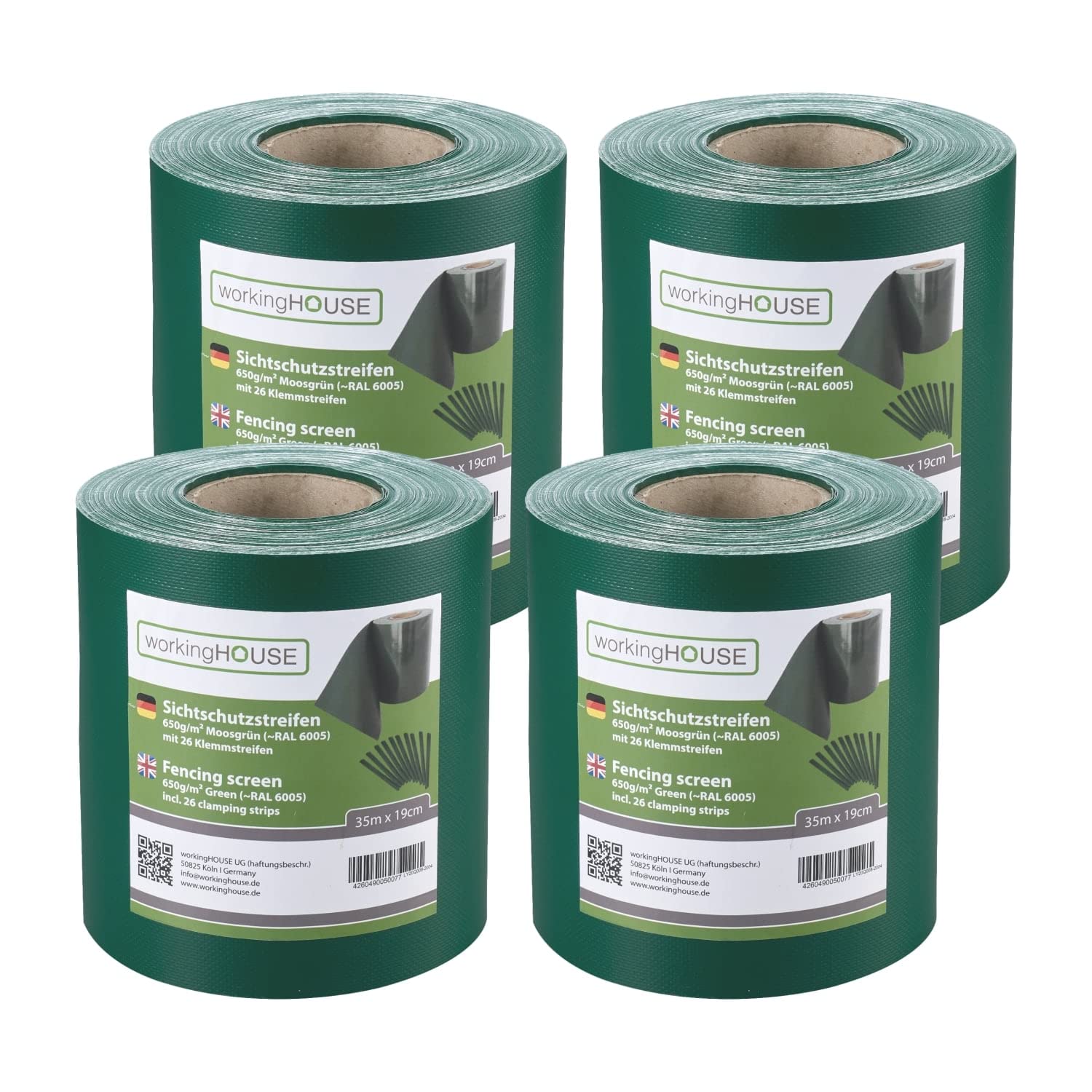 Telo Frangivista In PVC Per Recinzioni - 650g/m&sup2;, 35m X 19cm - Privacy Per Giardino E Terrazzo