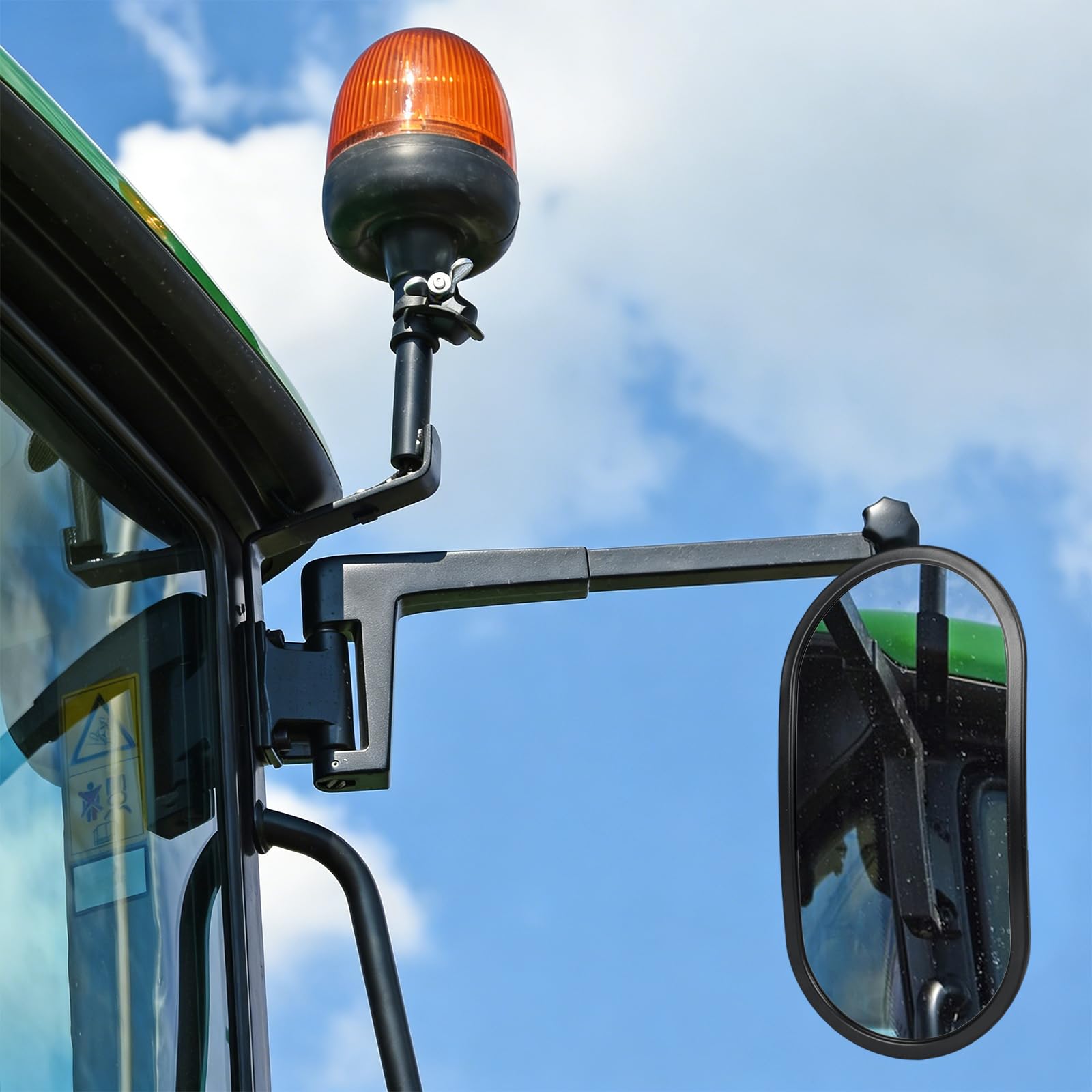 1 rétroviseur universel pour tracteur, 31 x 16 cm, en PVC, pour tracteur, camion, avec support pour l'agriculture