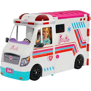 Barbie Careers Ambulancia transformable con clínica