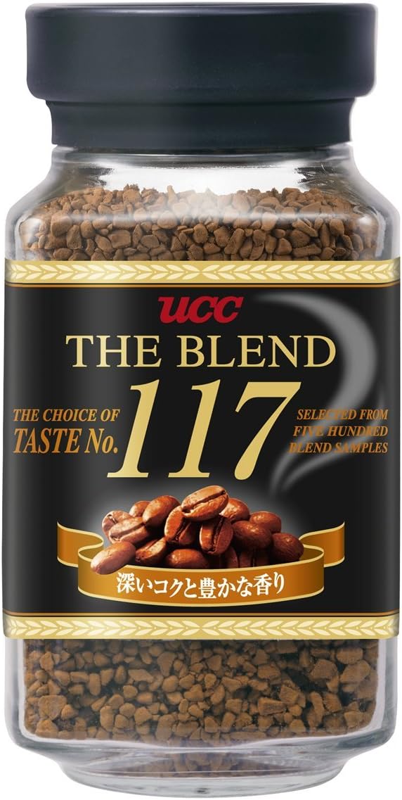 UCC The Blend 117 Instant Coffee, Instant Black Coffee, Rich Flavor, Imported from Japan, 3.17 Oz (90 g), Pack of 2