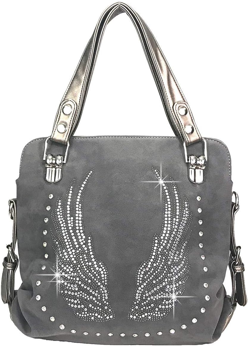Bling Purse Double Handles Rhinestone Wing Purse