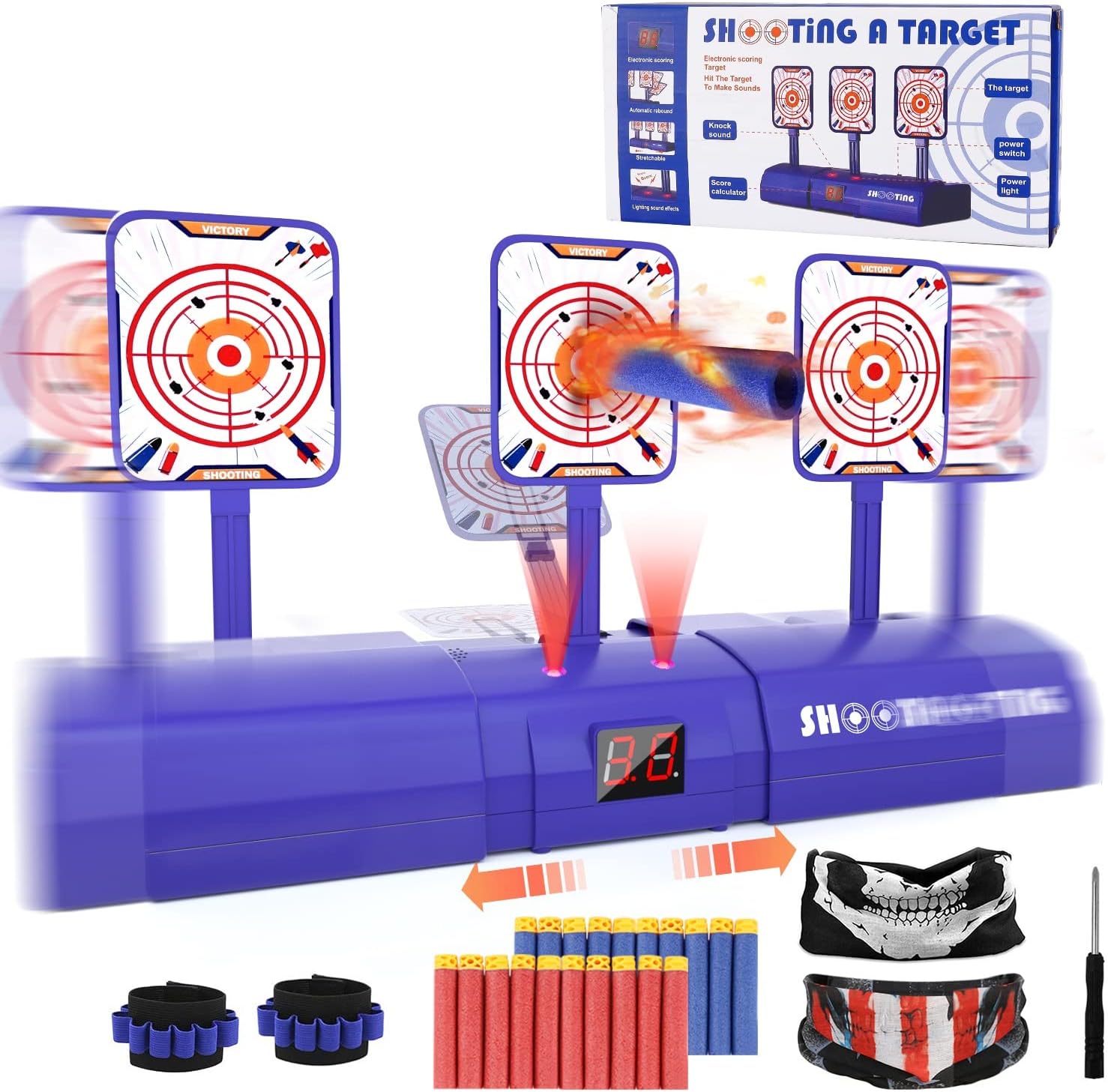 Cible De Fléchettes Électronique Avec 4 Affichage à LCD 27 Jeux 243