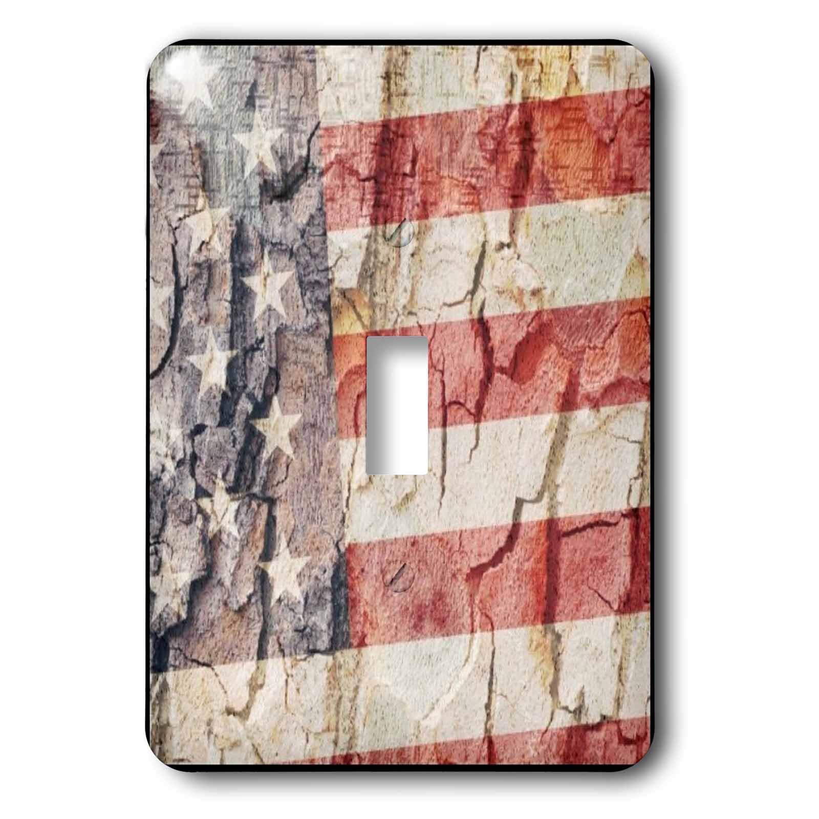 Interrupteur à baïonnette American Flag USA plaque murale déco multicolore