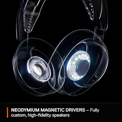 Vista 6 de SteelSeries Arctis Nova 3X Wireless Multi-Platform Gaming Headset — Mobile App Control — 40 HR Battery — Neodymium Magnetic Drivers — Blanco