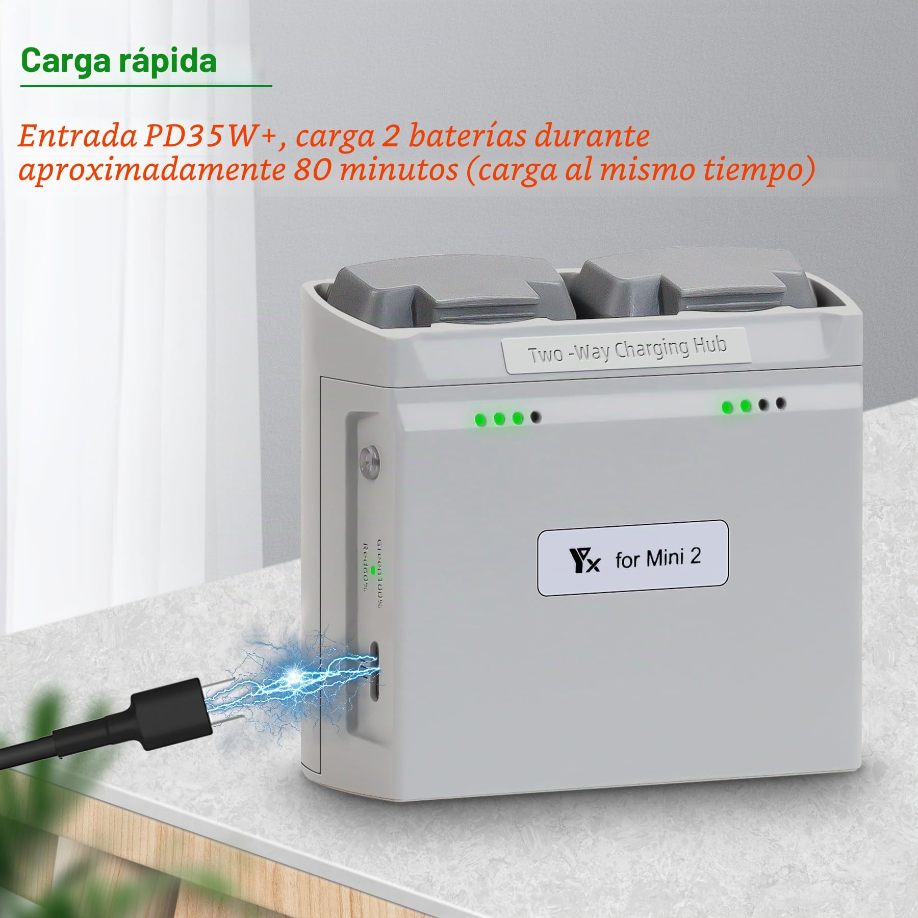 Cargador de batería paralelo multifunción con carga de almacenamiento para DJI Mini 4K/2/2 SE, Mini SE Drone, Hub de carga bidireccional, accesorios para batería dual
