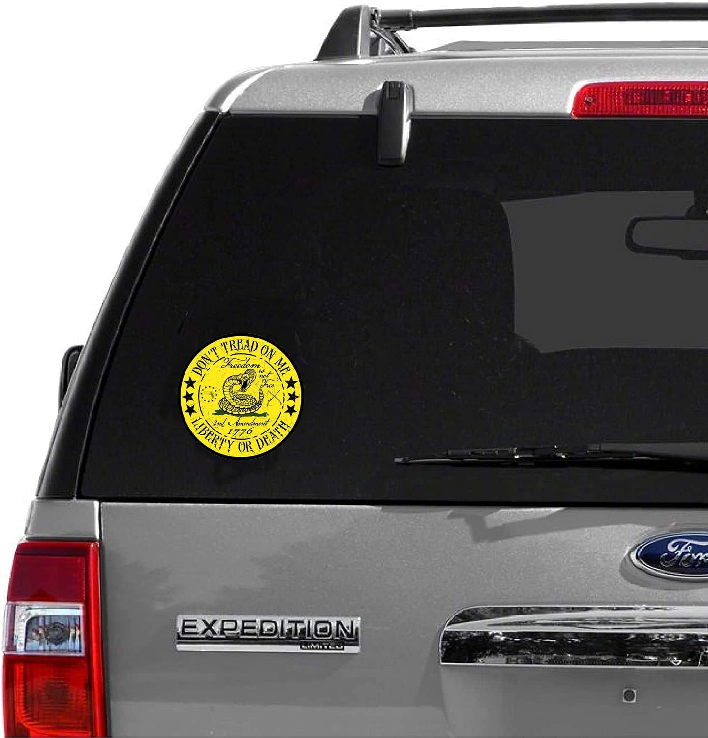 eDesign 2-Pack Don't Tread On Me Liberty or Death Vinyl Sticker Decal - 4 Inches - Dont Tread On Me Sticker for Car Truck SUV Van Window Bumper Wall Laptop Tablet Cup Tumbler and Any Smooth Surface