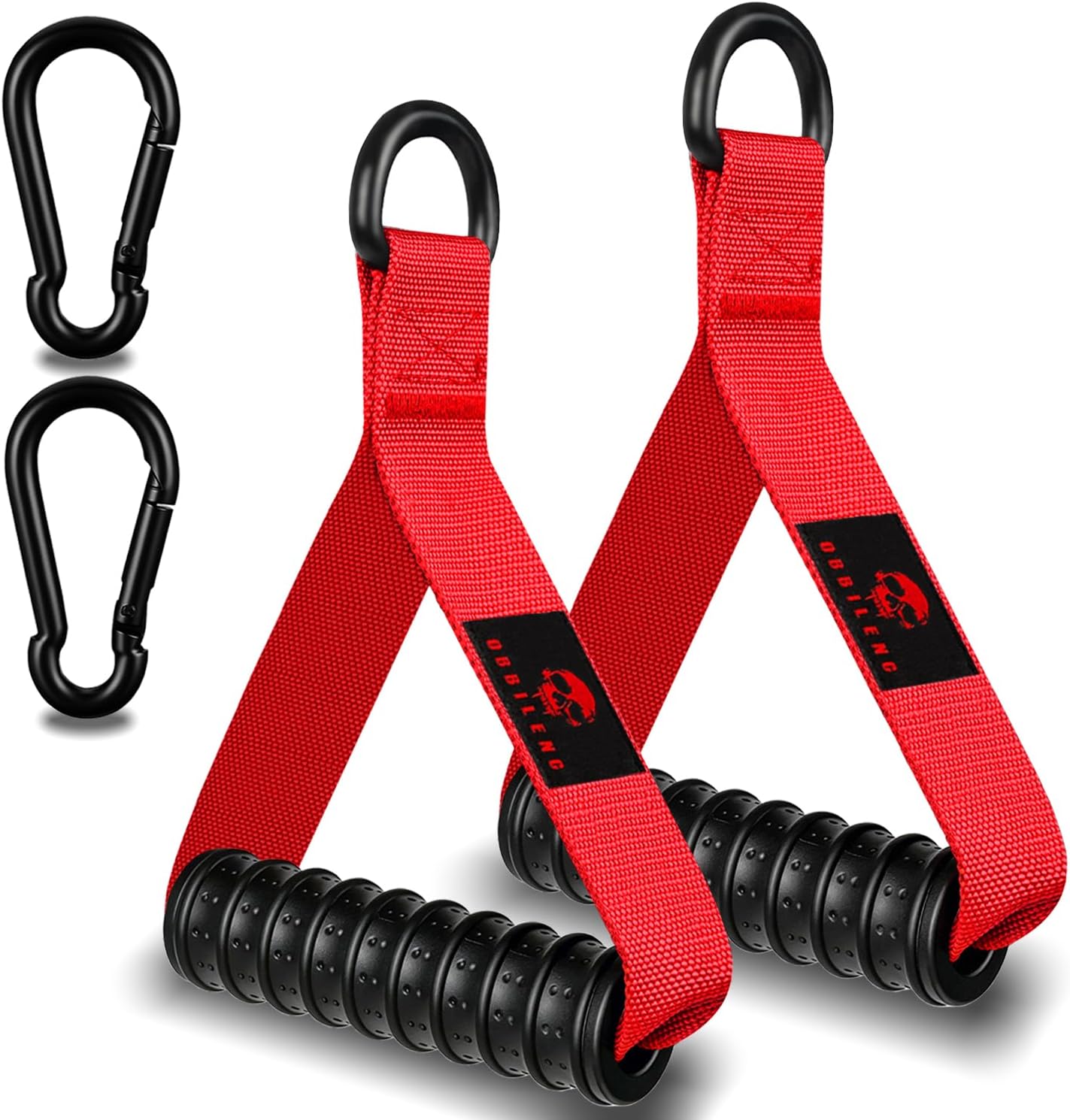 Heavy Duty Gym Workout Handles - Strong, Non-Slip & Comfortable Rubber Exercise Grip Attachments, Replacement Fitness Equipment Accessorys for Cable Machine, LAT Pulldown and Resistance Band