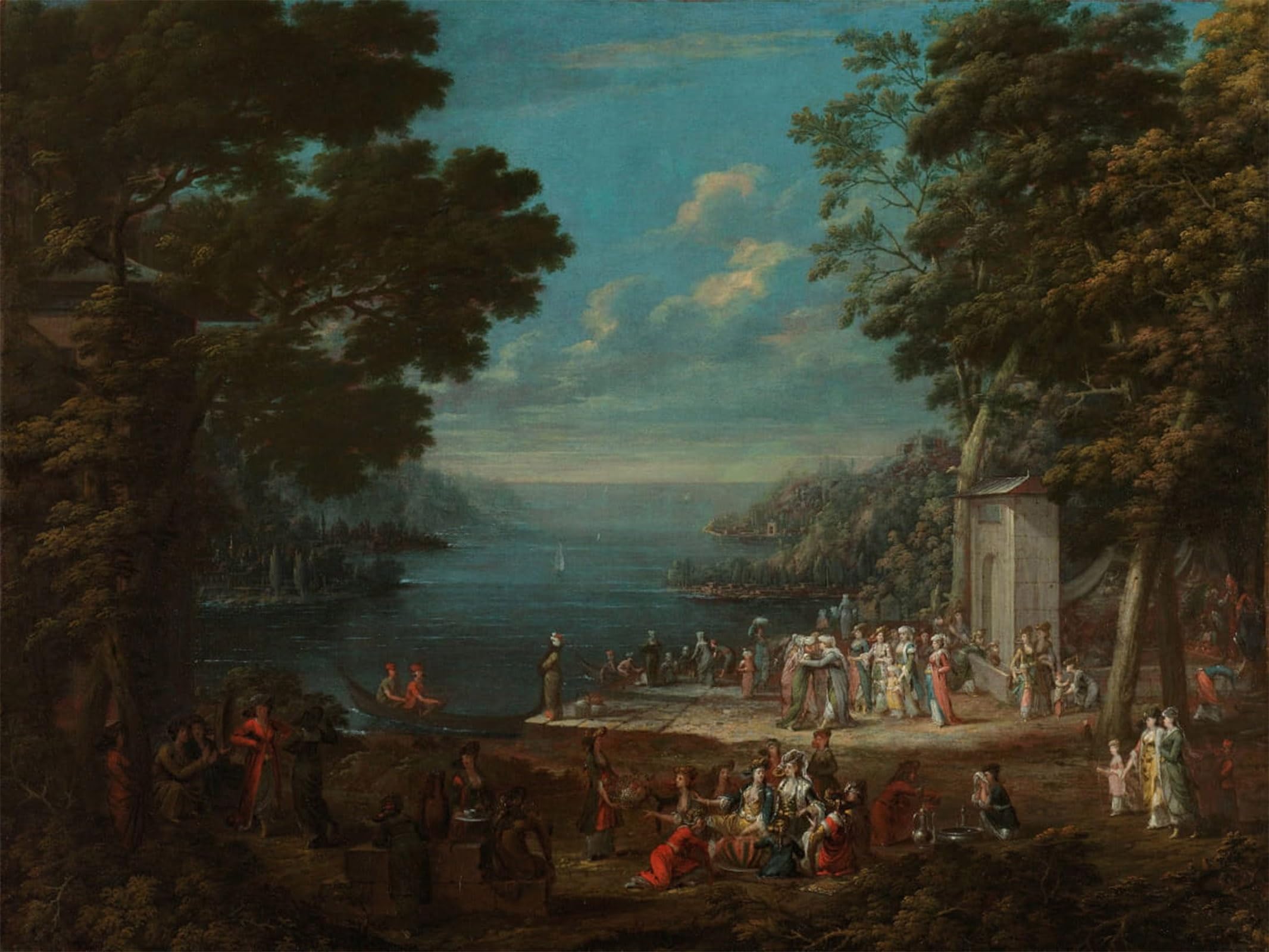 ARTXLXXBN Famous Print Painting Colorful Art Print Famous Painting by Jean Baptiste Vanmour Canvas Art Decorations for Home Decor 60x90cm