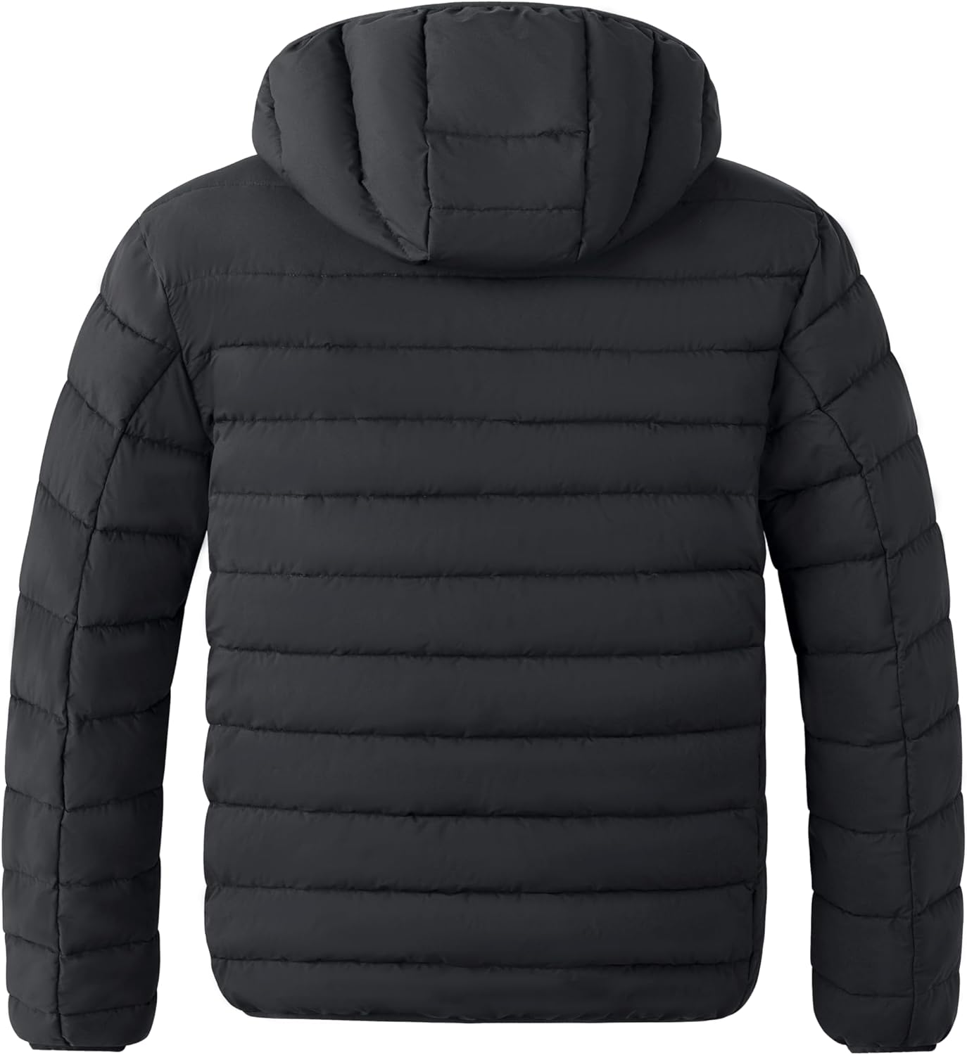 wantdo Men's Big and Tall Lightweight Puffer Jacket Quilted Warm Winter Coat Windproof Winter Jackets with Hood