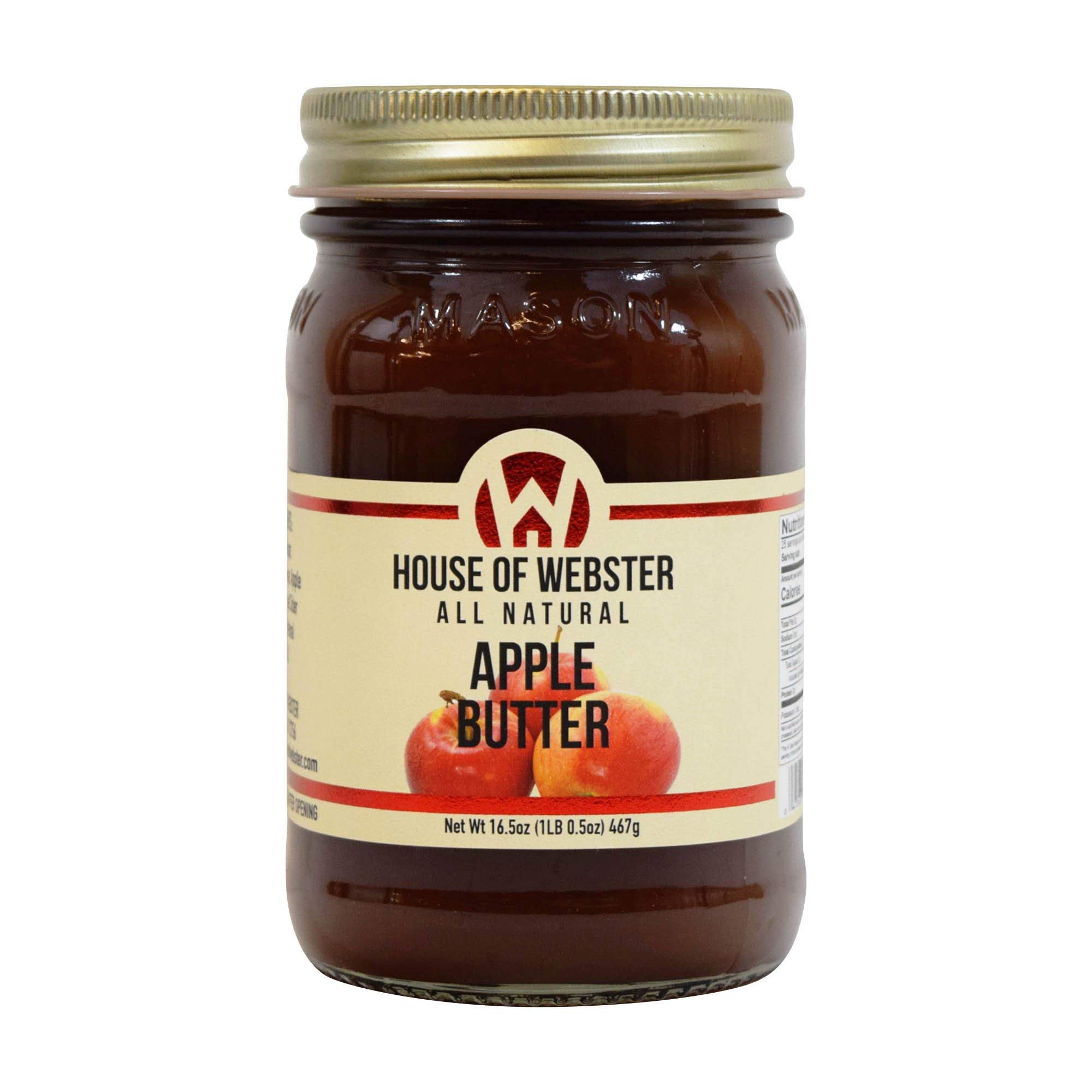 House of Webster All Natural Apple Butter Fruit Spread 16.5 oz