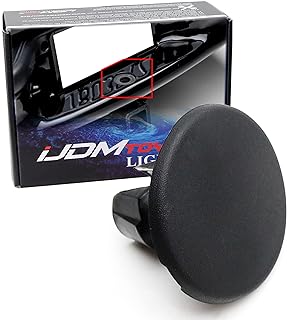 iJDMTOY One Matte Black Rear Bumper Step Pad Round Plug Trailer Tow Ball Cover Compatible with Ford 1999-07 F150 F250 F350 F450, 2000-05 Excursion