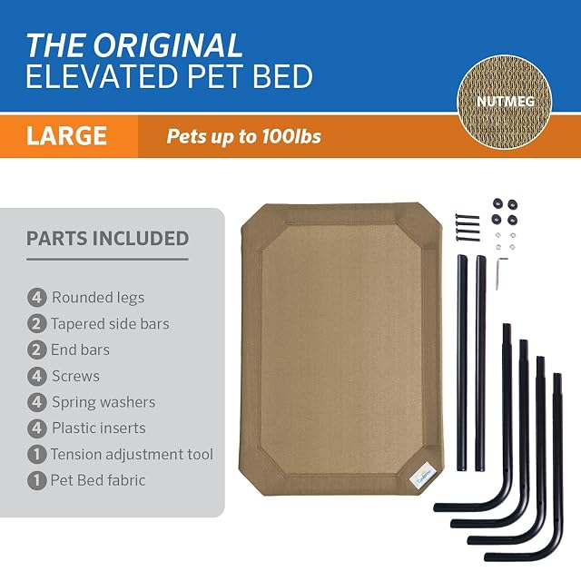 Foto 5 de 6 de Coolaroo Elevated Pet Bed Large Nutmeg