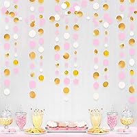 Vista 32 de Decoraciones de Fiesta de Puntos Circulares Rojos Azules Amarillos Guirnalda de Lunares Colgantes de Papel Serpentina de Lunares para Carnaval Circo