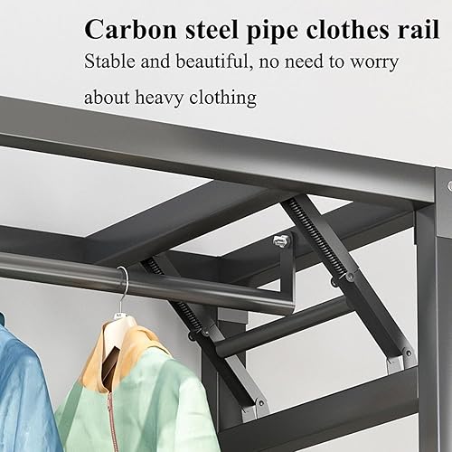 Miniatura 3 de large closets Foldable Wardrobe Closet Steel Large Closet 130cm/150cm/180cm Clothes Closet for Bedroom Hanging Fashion Portable Closet Space-saving