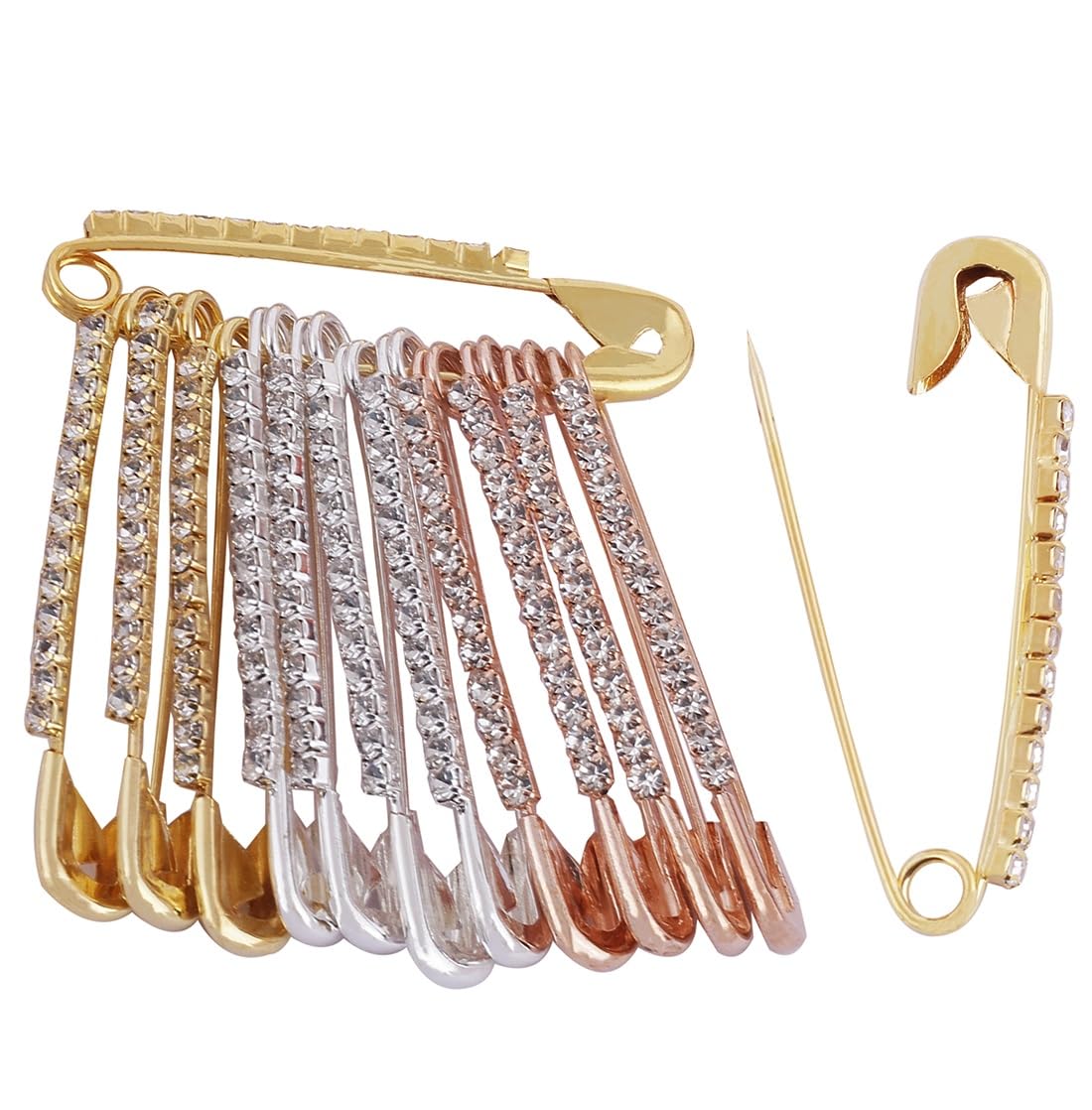 VAMA FASHIONS Rose Gold Silver Safety Saree Pin Brooch for hijab Holding Heavy Pleats clip draping Sari For Women (B0B3NFJHZ2) Amazon Price History, Amazon Price Tracker