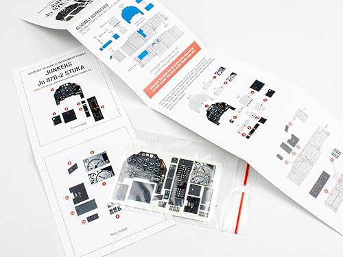Miniatura 4 de Red Fox Studio RFSQS-24008 124 Junkers Ju-87B Quick Set 3D Panel de instrumentos acrílico Detalle de la cabina (para trompetista)