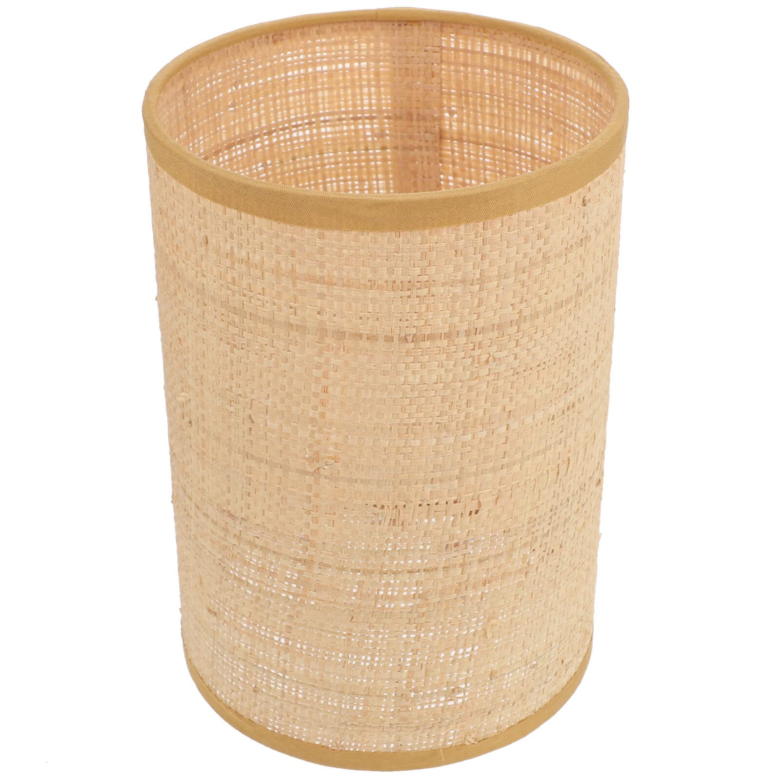 KALLORY Rattan Lampshade Chandelier Lamp Shades Drum Lamp Shades Mini Lamp Shade Retro Lamp Shade Table Lamp Shade Country Cottage Lamp Accessories