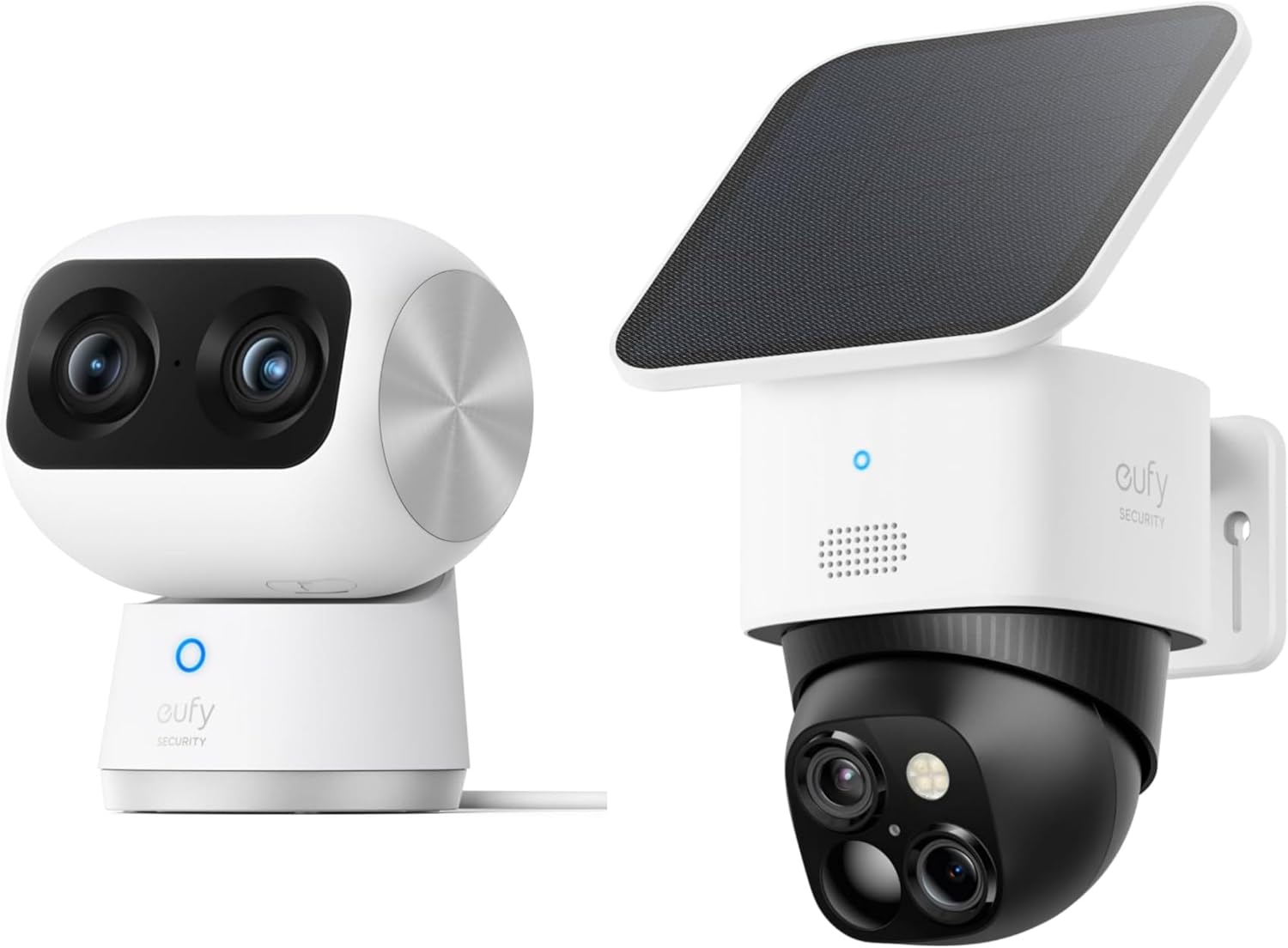 eufy Security Indoor Cam S350 & SoloCam S340(Bundle), Dual Cameras, 4K UHD Security Camera with 8× Zoom, 360° Camera, Baby Monitor, Pet Camera, Human/Pet Detection, AI Tracking