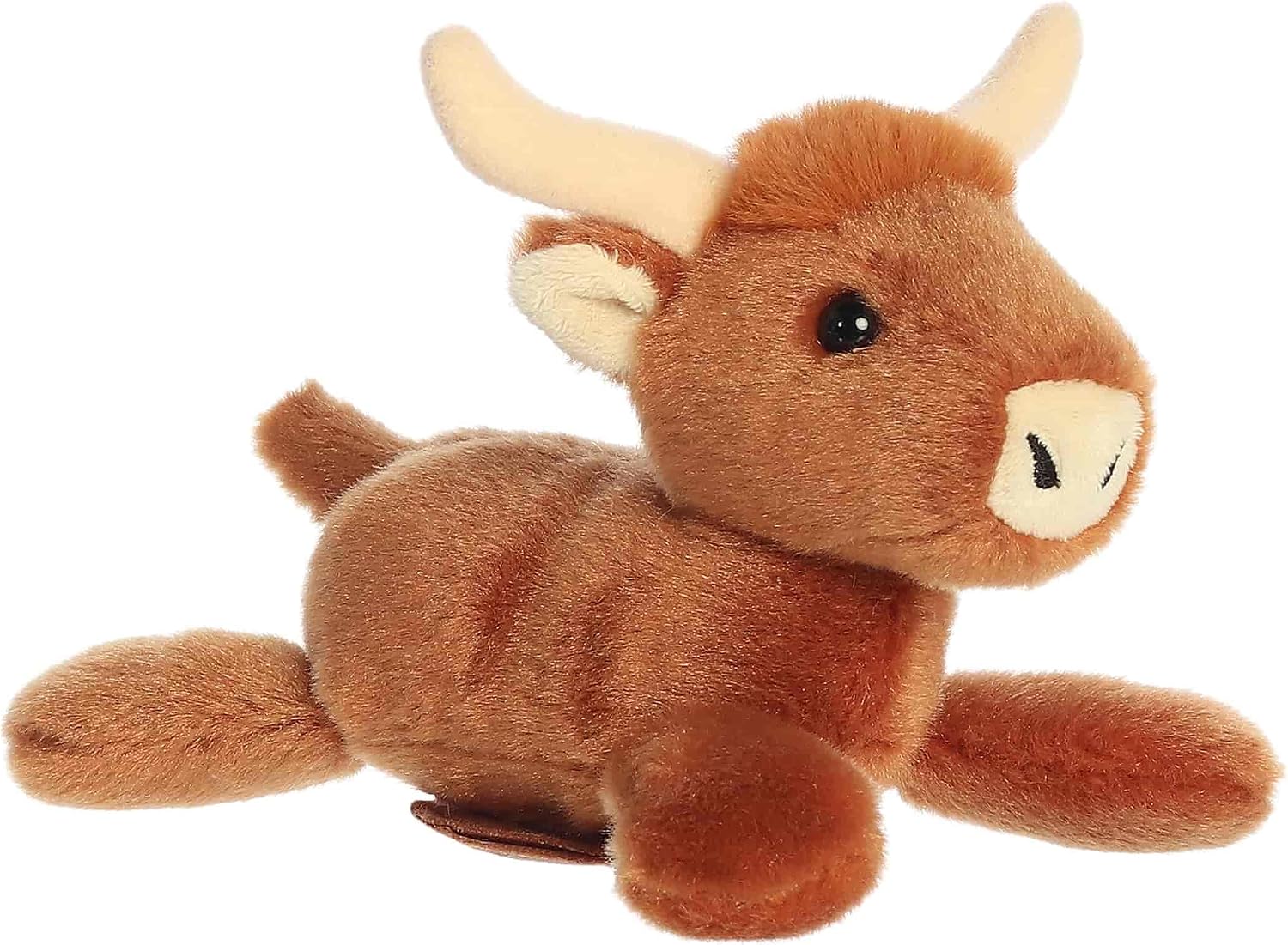 Aurora® Adorable Shoulderkins™ Haddow Highland Cow™ Stuffed Animal - Fun Buddy that Can Go Everywhere with You - Perfect for Kids 3+ Years and Costumes - Brown 6 Inches