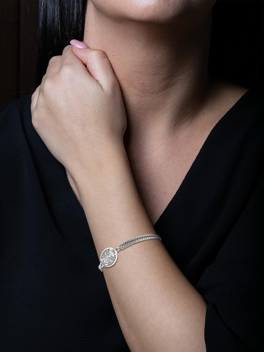 Taiyin 4 Pcs St Benedict Bracelets Rosary Religious Birthday Gifts Catholic Saint Benedict Prayer Bracelet Saint Medal Men Women Christian Jewelry Gift - Image 6