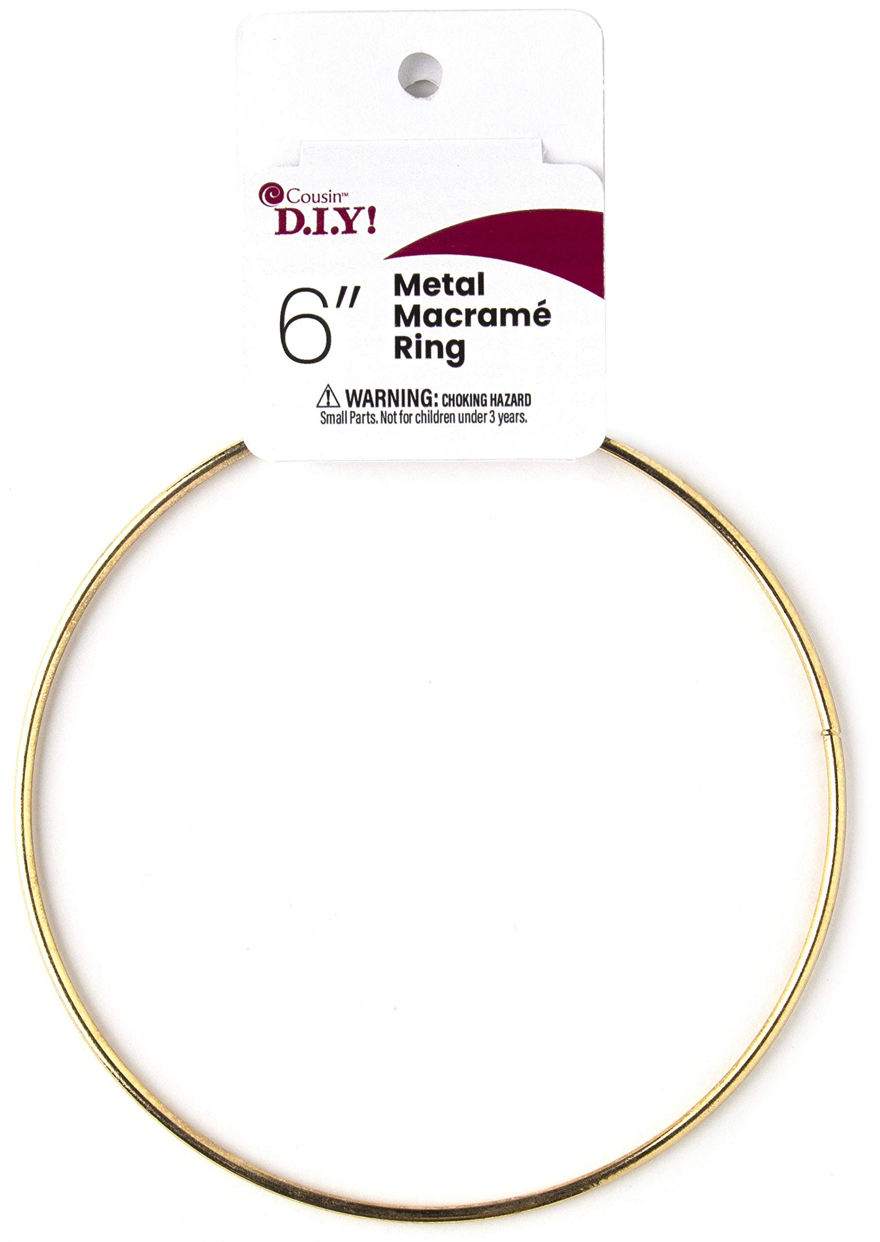 Bague macramé en métal or 15,2 cm Cousin DIY pour cerceau attrape-rêve
