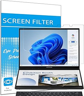 i-Tensodo - Paquete de 2 protectores de visualización antirreflejos para portátiles ASUS Zenbook Duo 2 en 1 de 14 pulgadas (UX8406), protección ocular antirreflejos