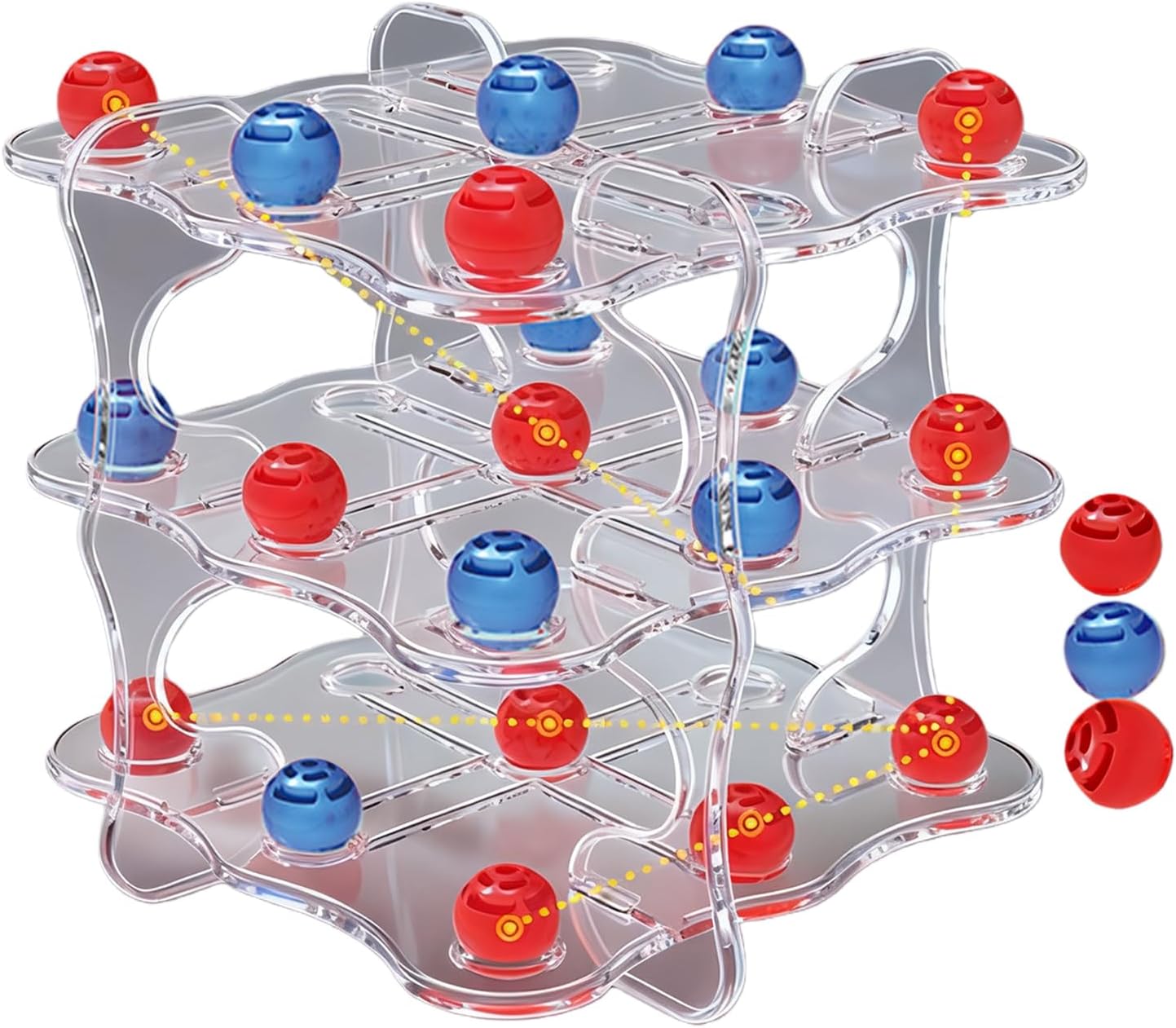 Juego de tic tac toe 3D Fidtoy que estimula la mente con un tablero tridimensional estratégico