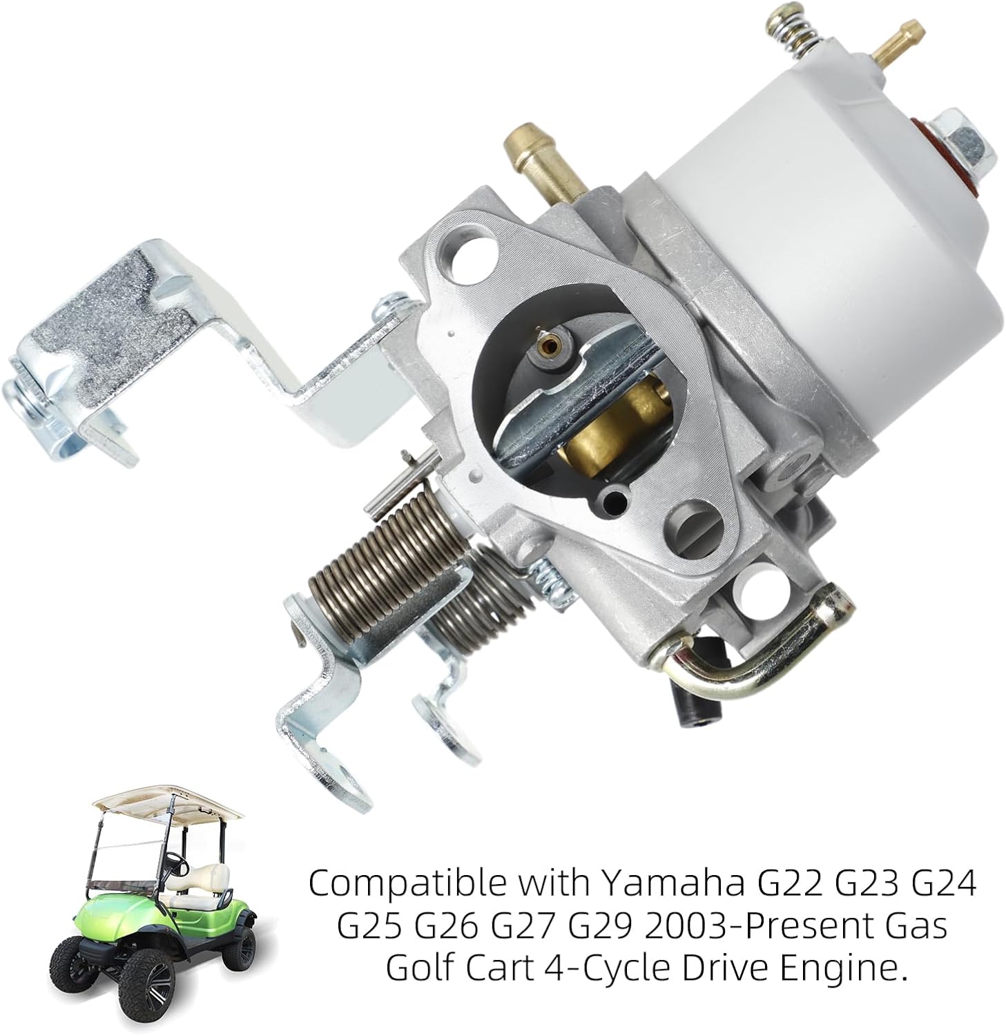 Roykaw Golf Cart Carburetor Kit Compatible with Yamaha 2003-up G22-G27 G29 Gas 4-Cycle Drive Engine, Replaces OEM # JR6-14101-00, JR6-14101-01, 13351, 17560, 520-185