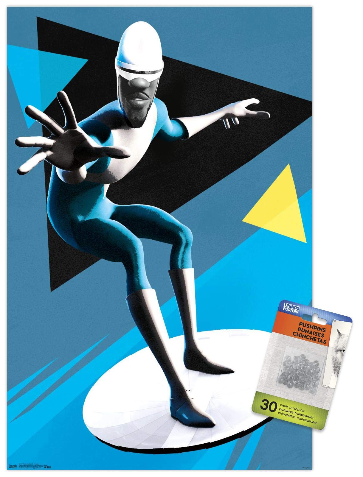 Disney Pixar The Incredibles 2 - Frozone Wall Poster with Push Pins