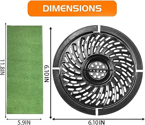 Miniatura 5 de BeranWung - Bandeja para freidora de aire de 2 cuartos para freidora de aire Chefman/Dash/PowerXL/Bella Pro Series, redonda, antiadherente, parrilla