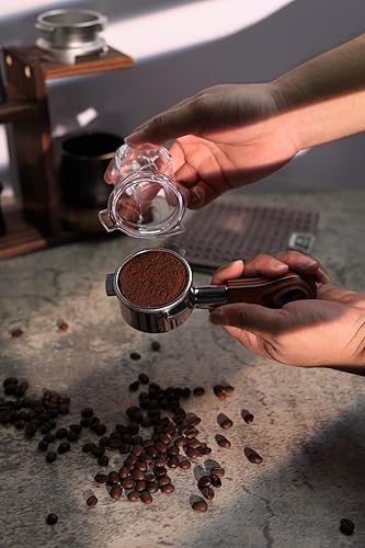 Miniatura 5 de Taza dosificadora transparente de 2.126 in compatible con portafiltros Breville de 2.126 in - con pestaña de activación de molinillo - Transparente