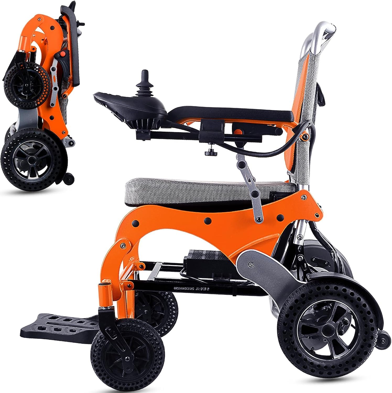 LangTu 介助用車椅子 オレンジ 100kg耐荷重 Amazon | LangTu車椅子 折りたたみ 自走式 折りたたみ 車椅子
