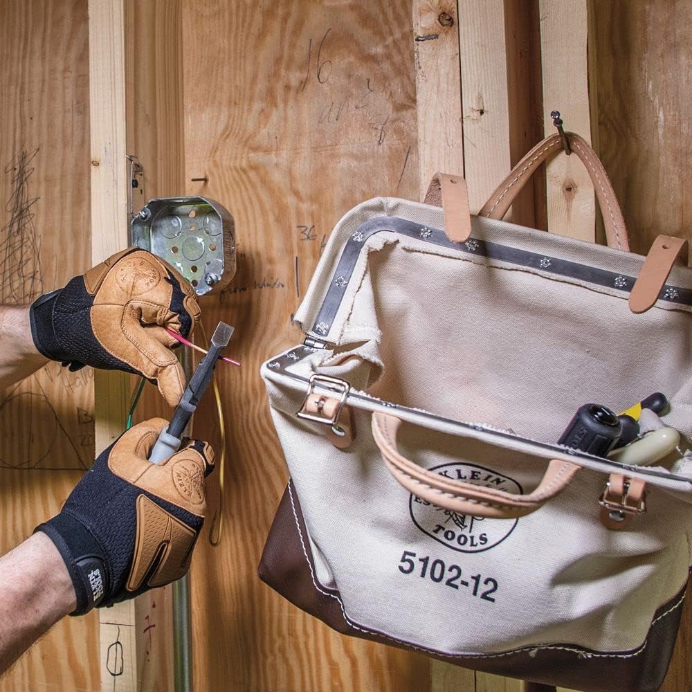 Bеѕt Quаlіtу 🔥 Klein Tools 5102-12 Heavy Duty Natural Canvas Tool Bag, Tool Tote, Multi-Purpose Bag with Wide Hinged Opening and Leather Handles, 12-Inch 80% оƒƒ Dіѕсоunt Klein Tools 5102-12 Heavy Duty Natural Canvas Tool Bag, Tool Tote, Multi-Purpose Bag with Wide Hinged Opening and Leather Handles, 12-Inch