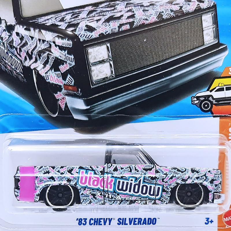 Image of Hot Wheels 83 Chevy Silverado Truckin Along Ages 3 and Up 42 /250 (Multicolor)