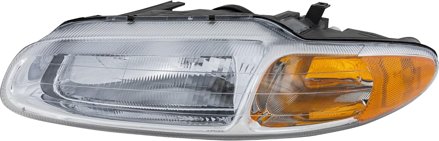 Compatible with 96-00 Sebring Convertible Headlight Headlamp Head Light Lamp with Bulb Left Driver Side