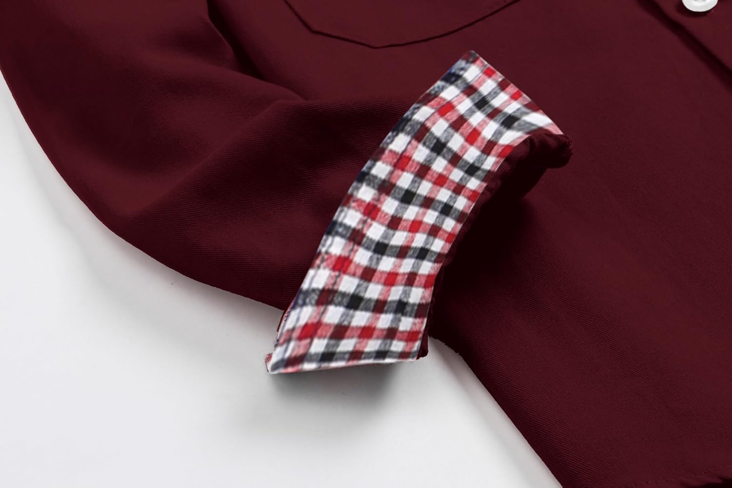 SANGTREE Mens and Boys Cotton Button Down Shirts Long Sleeves Western Shirt with Double Chest Pockets - Image 7