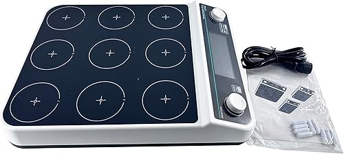 Miniatura 8 de Multi Point Magnetic Stirrers Digital Multi Position Magnetic Stirrer with 9 Stirring Points Speed 50-1500RPM Plate Size 110MM Max Stirring