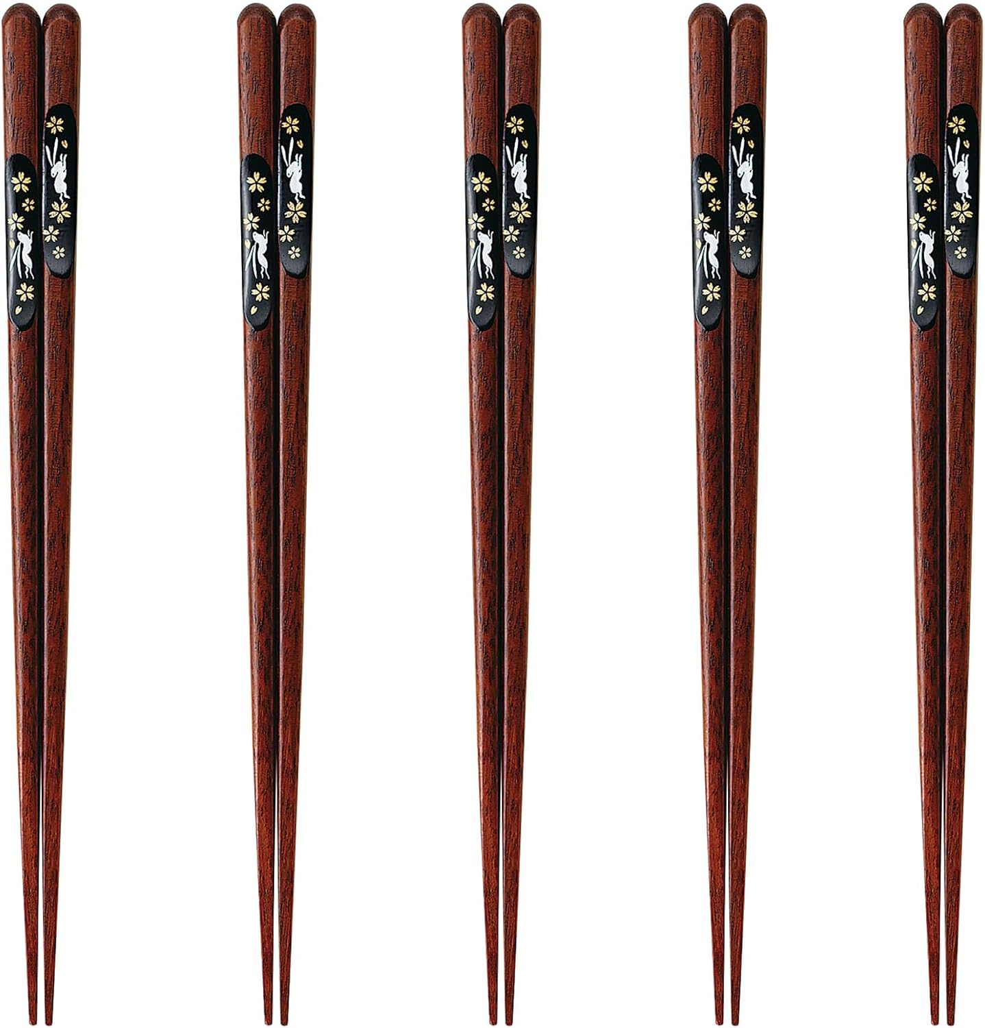 J-kitchens PID593761 Japanese Chopsticks, Set of 5 Pairs, Material: Wood, Chopsticks, Made in Japan
