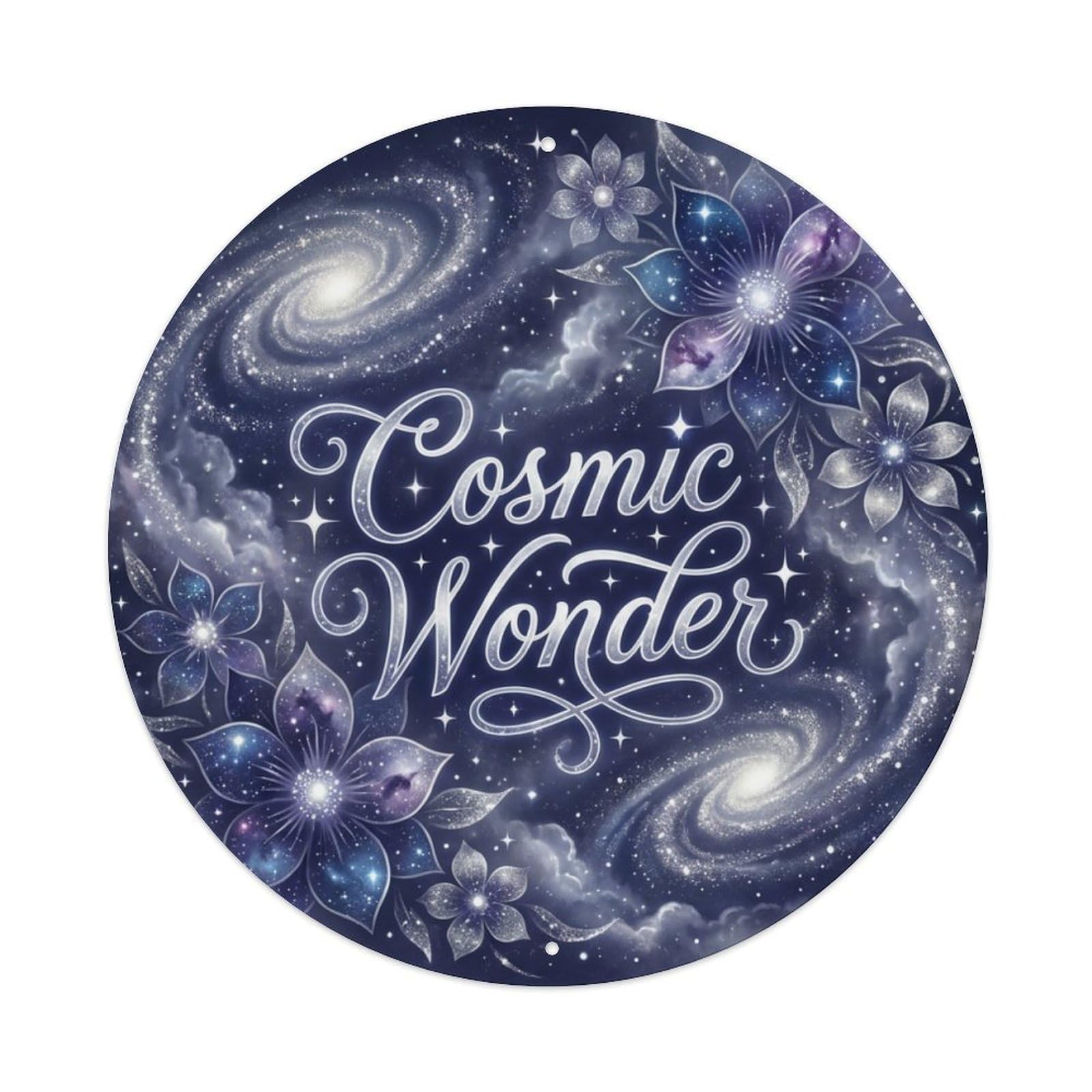 Dreamy She Shed Floral Cosmic Wonder Metal Tin Sign
