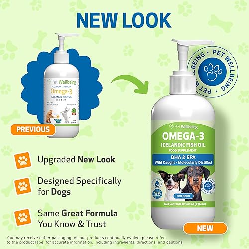 Miniatura 2 de Pet Wellbeing Aceite de pescado omega-3 Daily EFA para perros y gatos, piel saludable, abrigo, movilidad, articulaciones, salud cardíaca - EPA, DHA