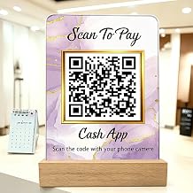 Custom Multi Business QR Code Sign QR Display Scan to Pay Venmo Paypal Cash Zelle Personalized Social Media Signs Acrylic Beauty Store Salon Hairdressers Plaque