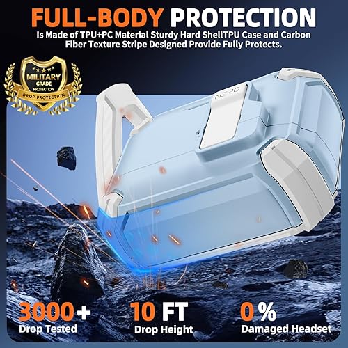 Vista 5 de Inesore Compatible con funda de AirPods Pro para 2ª/1ª generación con soporte para teléfono y kit de limpieza, compatible con Magsafe, bloqueo W-Sky