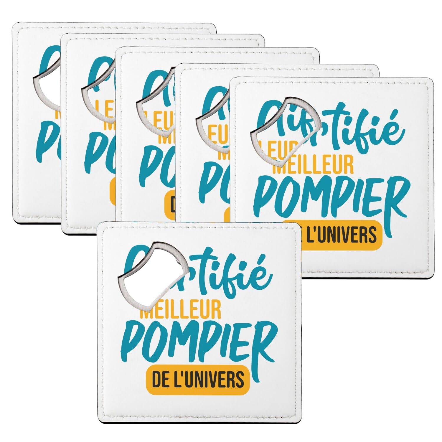 Sous-verre décapsuleur meilleur pompier idée cadeau pour pompier volontaire