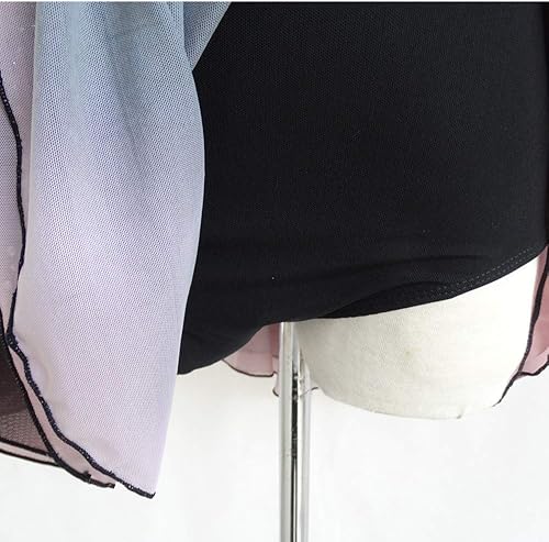 Miniatura 5 de LIUHUO Vestido de patinaje sobre hielo para niñas y mujeres, vestido de manga larga para patinaje artístico, color rosa, hecho a mano