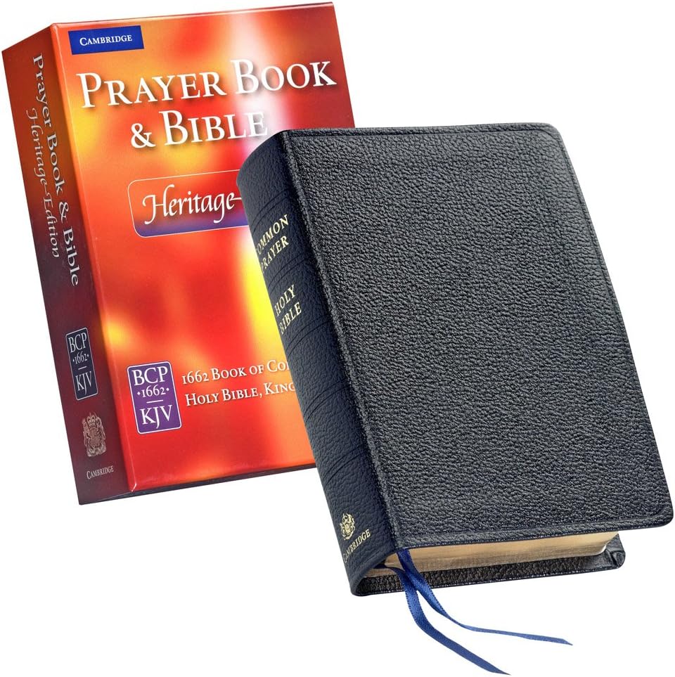 Heritage Edition Bible and Prayer Book Black Calf Split CPKJ424 Paperback – February 1, 2013